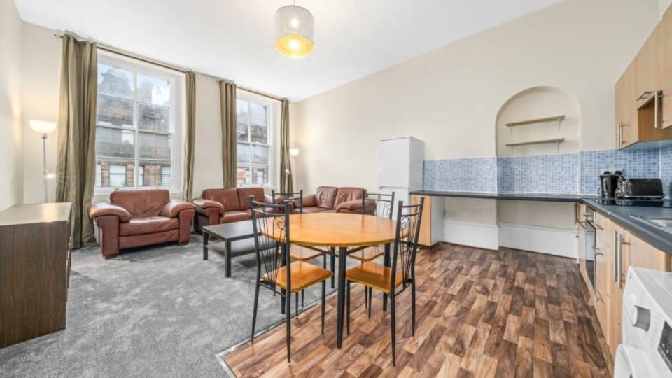 Living room after staging