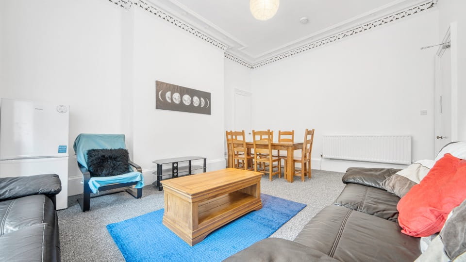 Living room after staging
