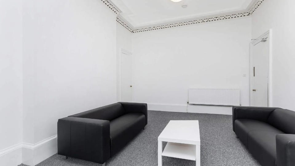 Living room before staging
