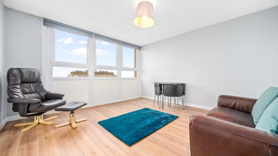 Living room after staging